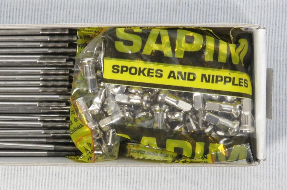 Radios de rueda de bicicleta Sapim WS5690 100 por caja 290 mm 13G con pezones NUEVO Foto 3 de 4