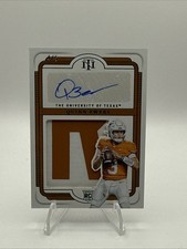 2025 Panini National Treasures Collegiate - Quinn Ewers Patch AUTO Emerald 4/5