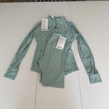 Seafoam Green Sculpt Set  Top  Leggings Size 4 
