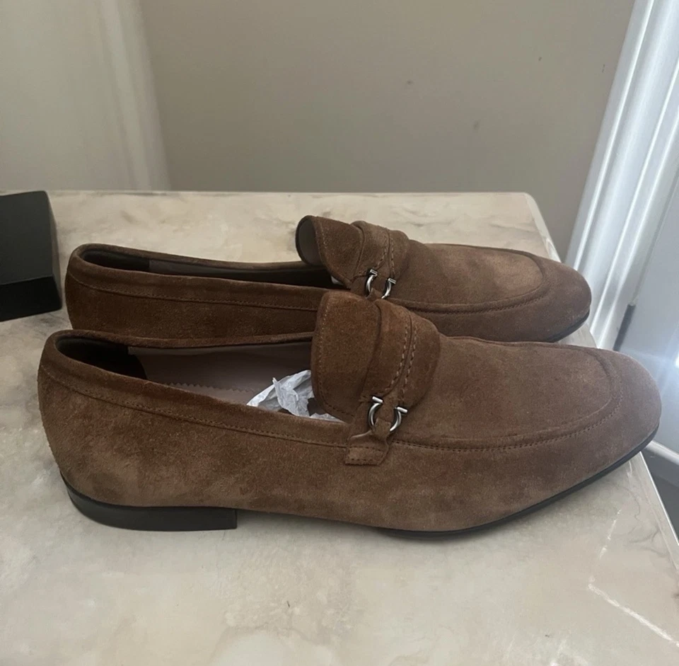 Salvatore Ferragamo коричневые замшевые туфли размер 9EE слегка поношенные - Изображение 3 из 4