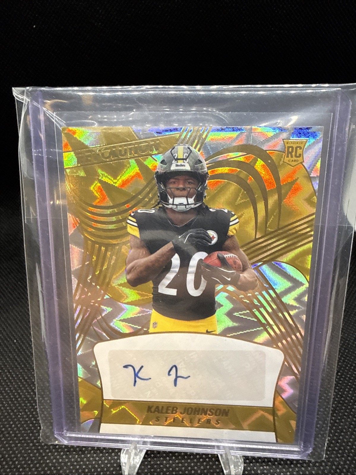 2025 Panini Revolution Kaleb Johnson RC Rookie Auto Impact /149 Steelers #RA-KJN