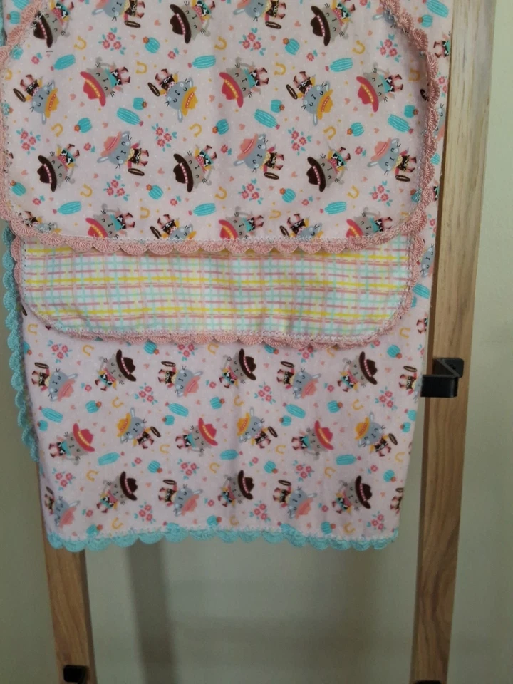 Juego de 3 mantas grandes para bebé únicas... tema vaquero Foto 2 de 4