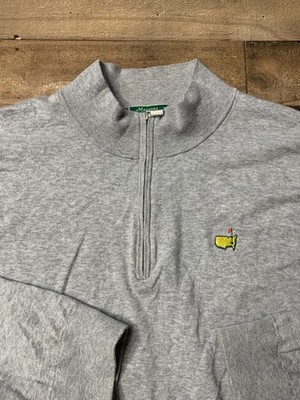 Masters Sweater Mens 2XL Gray Golf Peter Millar 1/4 Zip Augusta National Logo