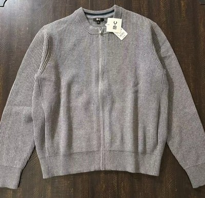 Uniqlo : C Full-Zip Cardigan Crewneck Grey Size L | eBay