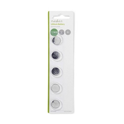 5x Lithium Knopfzelle Knopfzellenbatterie Batterie CR1620 5009LC 3V im Blister