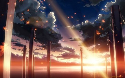 Anime  sky clouds sunlight sun Custom Gaming Mat Desk