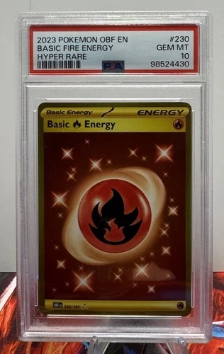 2023 Pokemon Obsidian Flames Basic Fire Energy #230 Hyper Rare PSA 10 GEM MT