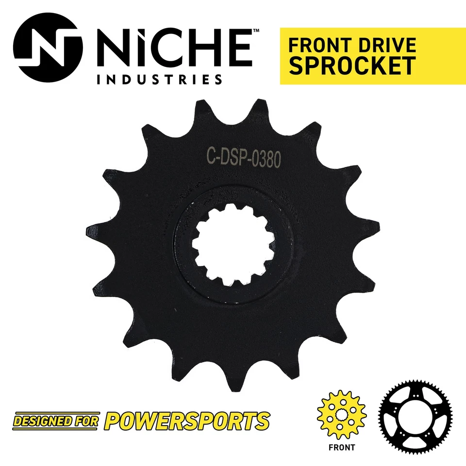 NICHE 520 Pitch Front 15T Rear 43T Drive Sprocket Kit for Suzuki TU250X - Image 4 of 4
