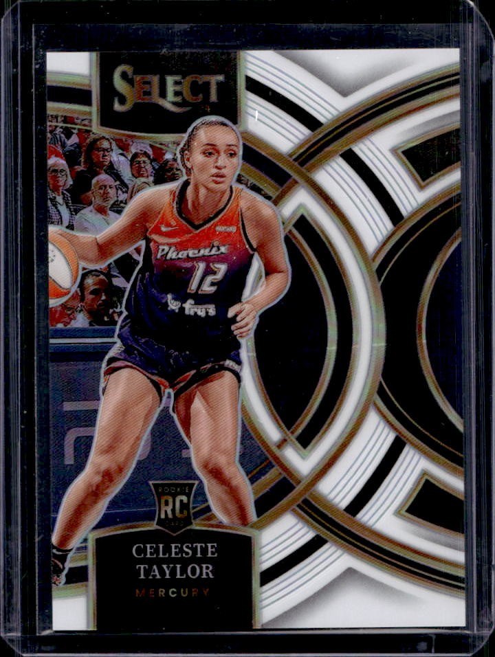 2024 Select WNBA Celeste Taylor RC White Prizms Premier #54/99 Mercury