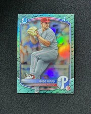 2025 Topps Bowman Draft Chrome Gage Wood #BDC-4 Aqua Reptilian 115/125 1st DN43