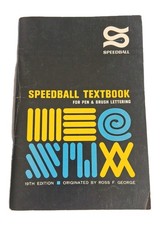 Vintage 1965 Speedball Textbook For Pen  Brush Lettering 19th Edition