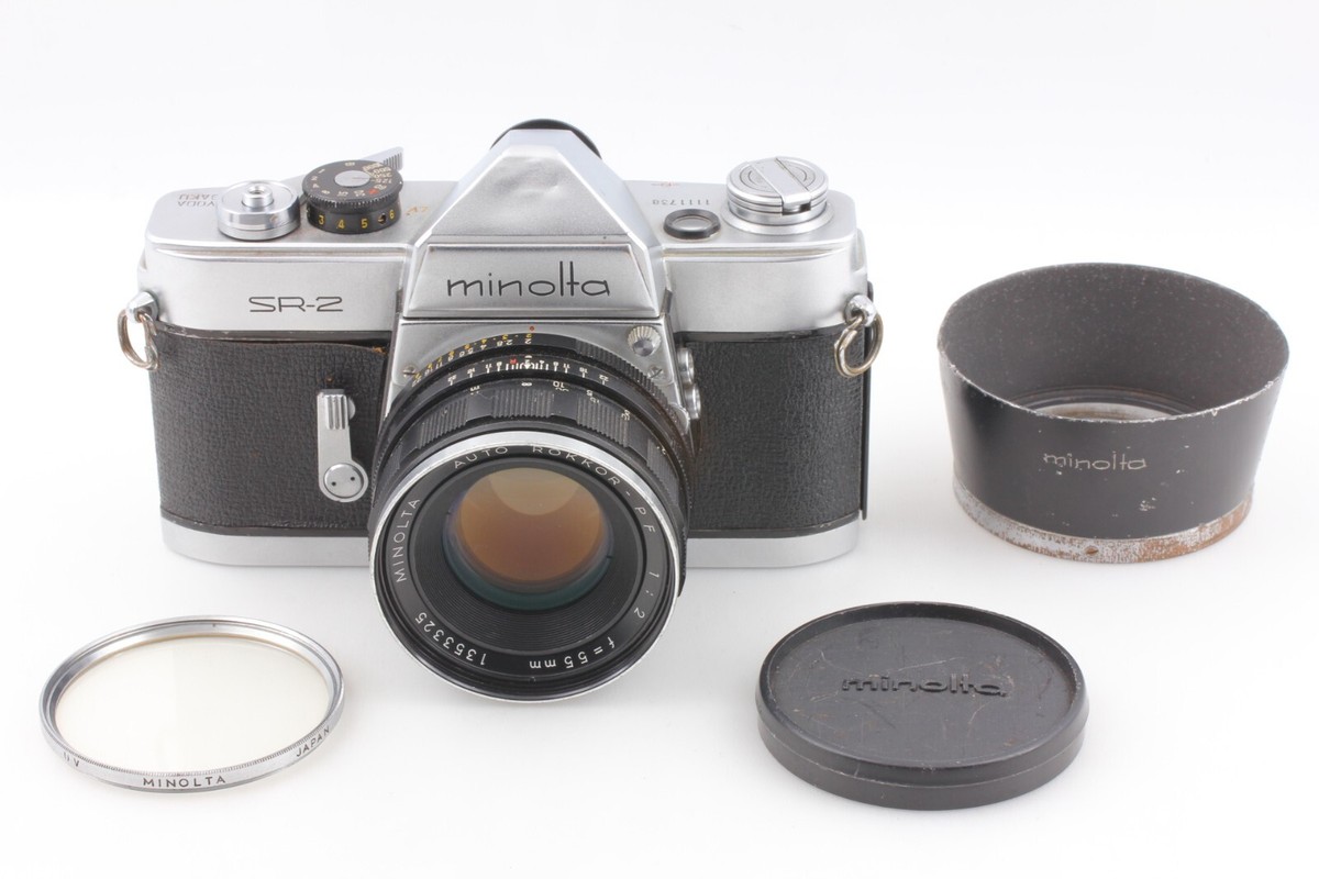 Minolta SR-2 一眼レフカメラ Rokkor-PF 55mm Minolta SR-2 35mm Film Camera + Rokkor-PF 55mm F2 Lens Free