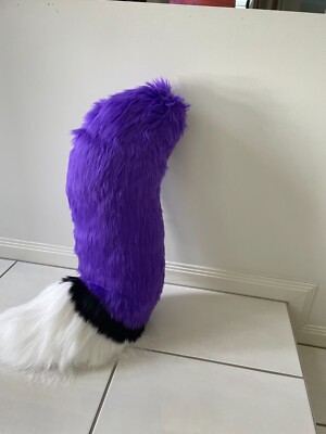 Fursuit Fox Tail purple faux fur
