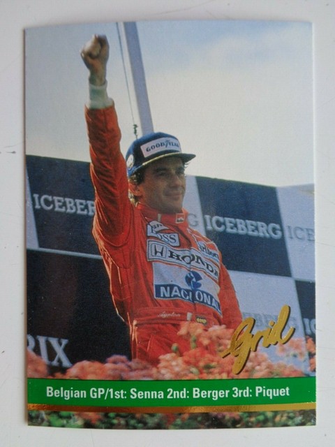 1992 Grid Motorcard Formula 1 One # 110 AYRTON SENNA Belgium F1 🔥 ! Nr Mint
