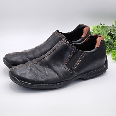 Cole Haan Mens Zeno C07485 Black Leather Slip On Loafer Shoes Size 10.5 M Cole Haan Mens Zeno Leather Slip On Loafers Black 10 C07485  main image 2