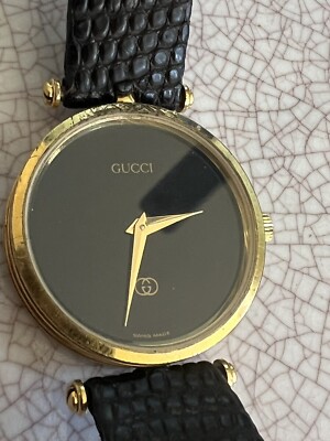 Vintage Gucci watch, Genuine Leather, Gold | eBay