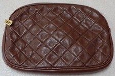 Judith Lieber Vintage Soft Leather Clutch, incl Logo, Tagged zipper 6" x 8" x 1"