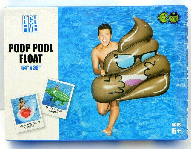 Giant Inflatable Poop Emoji Pool Float 