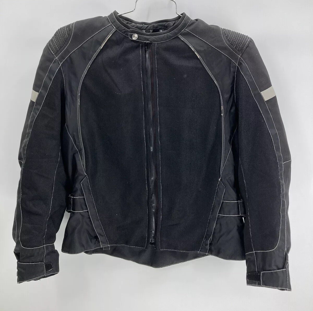 Street Steel R1 Black Lined Padded Armored Motorcycle Jacket