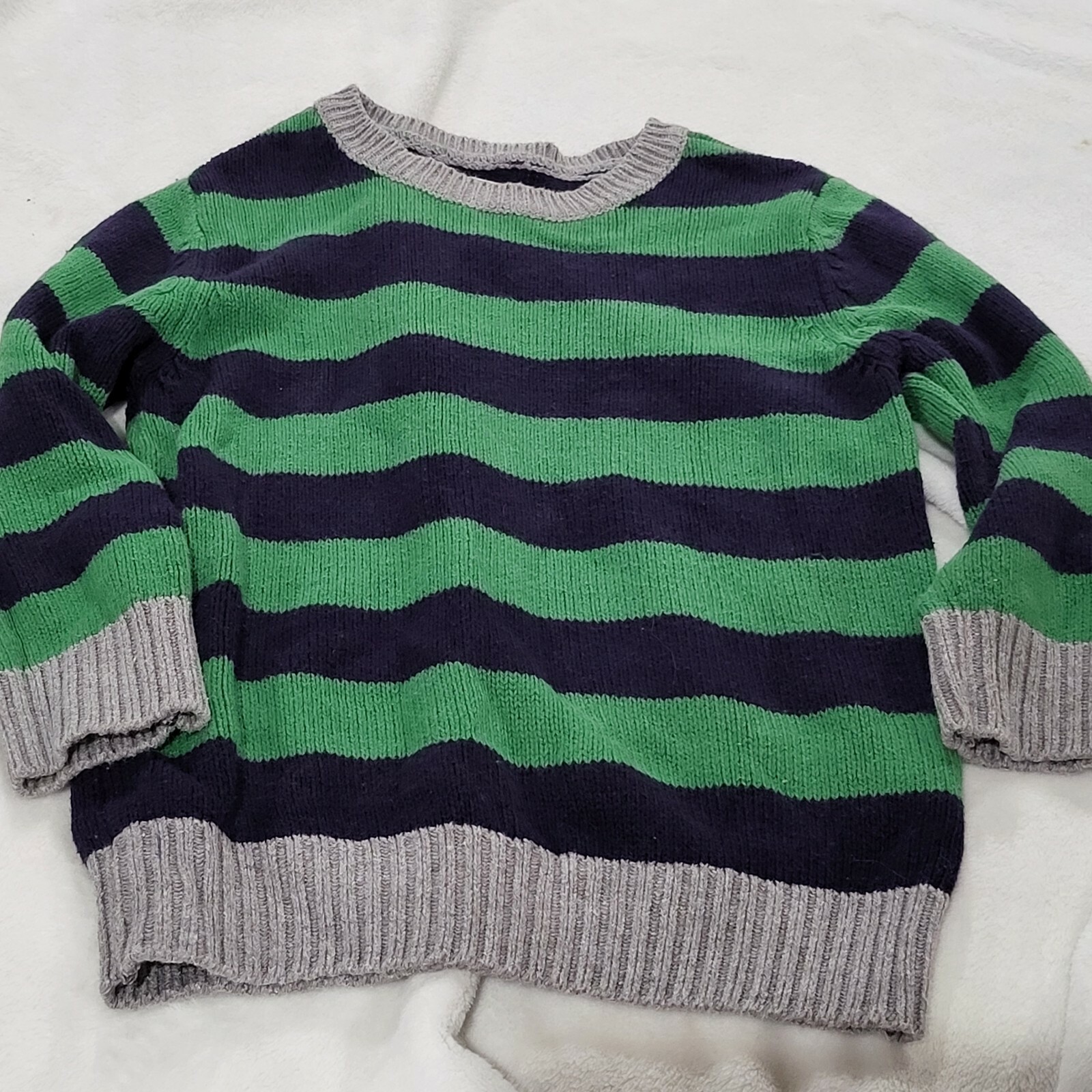 Navy striped knit sweater size 