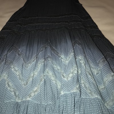 Robe Trapèze Free People En Dentelle Et Voile Bleu Ombré - Taille XS - Neuf Sans étiquettes