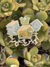 Rare Vintage Kenneth Cole Bird House Winter Rhinestone Enamel Pin Brooch — photo 1