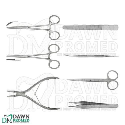 Juego de 7 piezas de podología de uñas de los pies para instrumentos de tratamiento para el cuidado de los pies kit de grado alemán - Imagen 9 de 9