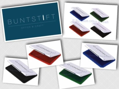 Q-CONNECT Stempelkissen in 2 Größen - Getränkt in Schwarz, Blau, Rot oder Grün **OHNE ÖL**