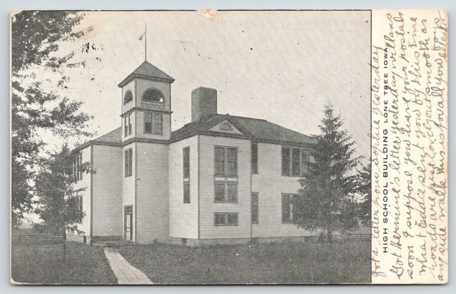 Lone Tree IA~Geometrical Shapes High School~Fanlight Belfry~Triangle ...