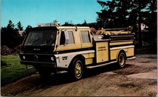 Coventry, New York Fire Co. Fire Engine Built in 1974 by Ward LaFrance Postcard