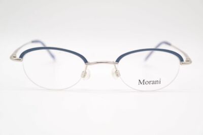 Morani M1372 43[]21 140 Blau Silber halbrand Brille Brillengestell Neu