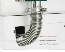 Vacuum Bellows Hose Metal KF-50, 19.6 inch Tubing, 500mm ,ISO-KF Flange NW-50