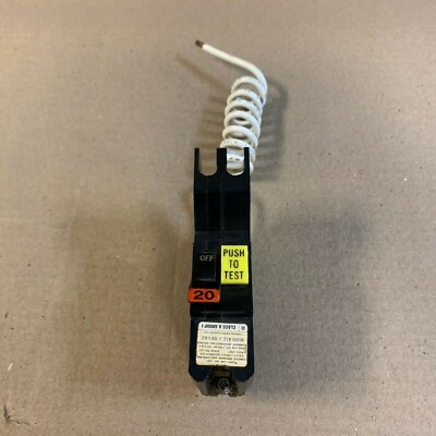 FPE Federal Pacific NB NB120GF 1 Pole 20 Amp 120V Ground Fault Circuit Breaker