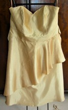 NEW VERY FLATTERING M&S EVENING,WEDDING DRESS : GOLD: DETACHABLE STRAPS: 18
