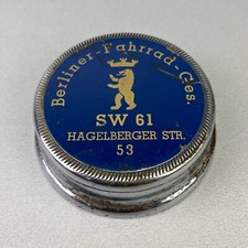 Antiker Klingeldeckel "Berliner-Fahrrad-Gesellschaft" 1930er für Oldtimer Berlin