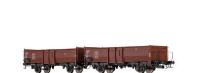 Brawa 48639, 2tlg. Set offene Güterwagen, DB, Neu & OVP, H0