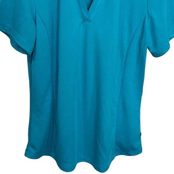 NUEVO Polo Pickleball Tenis Golf Dama Hagen Azul Brillante Ligero Talla M Foto 4 de 4