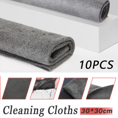10x Thickened Magic Reinigungstuch Glass Cleaning Cloth Dishcloth Lint Free Rag
