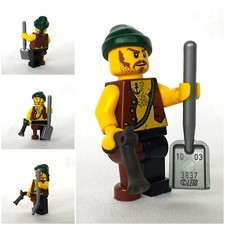 MOC from LEGO® Parts Pirate Gold Digger John / Gold Digger | Fits 10320 31109