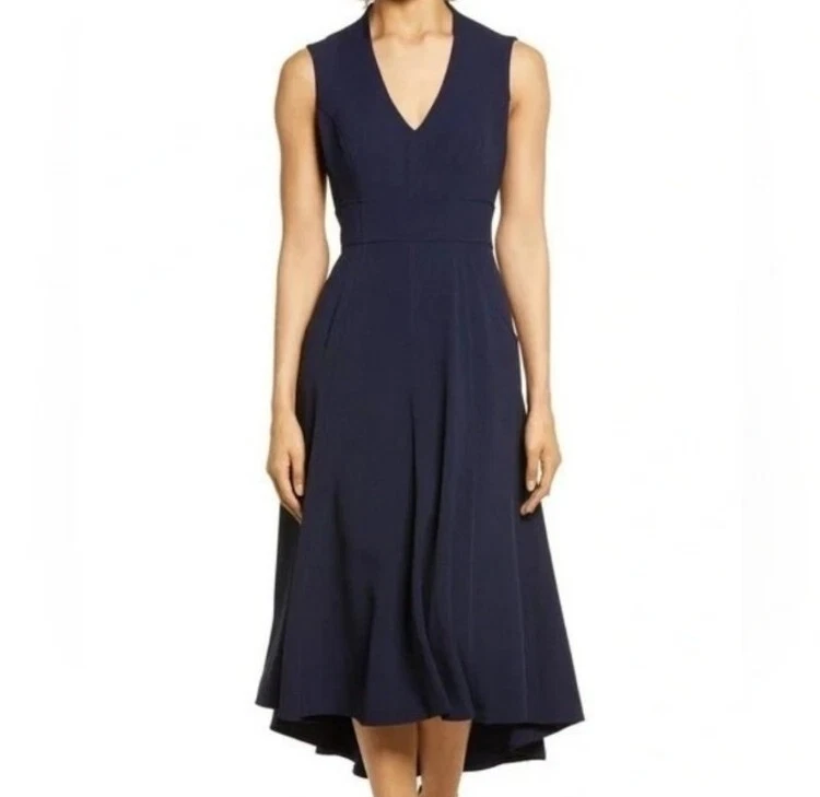 Eliza j fit clearance and flare dress navy