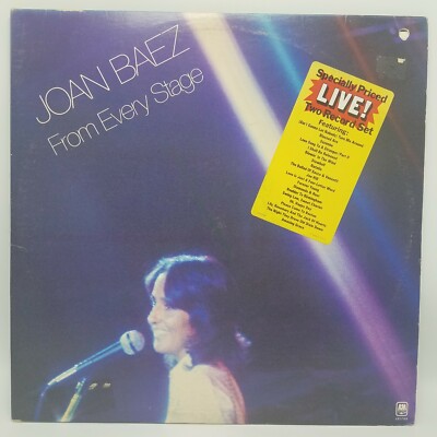 JOAN BAEZ  From Every Stage LP 1976 A&M SP-3704 White Label PROMO 2xLP NM / VG+
