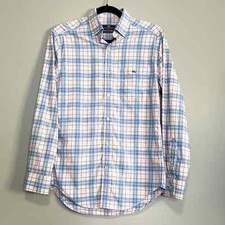 Vineyard Vines Blue Pink Plaid Classic Fit Tucker Button Down Shirt XS