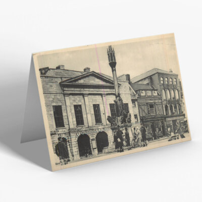 GREETING CARD - Vintage Isle of Wight - St. James Square and Monument, Newport