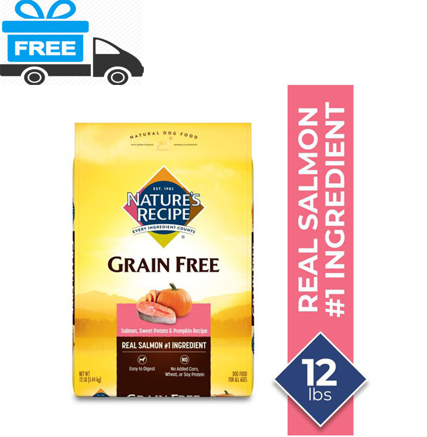 nature's recipe grain free salmon sweet potato and pumpkin