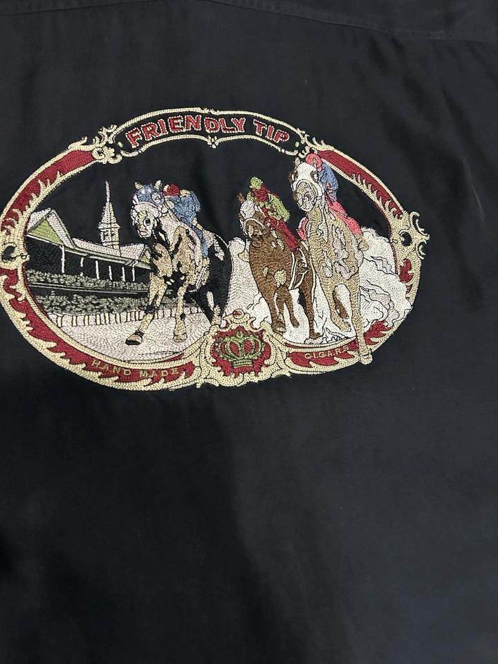 Nat Nast Friendly Tip Fine Hand Made Cigars Vintage Western Button Down Men - Image 2 of 4