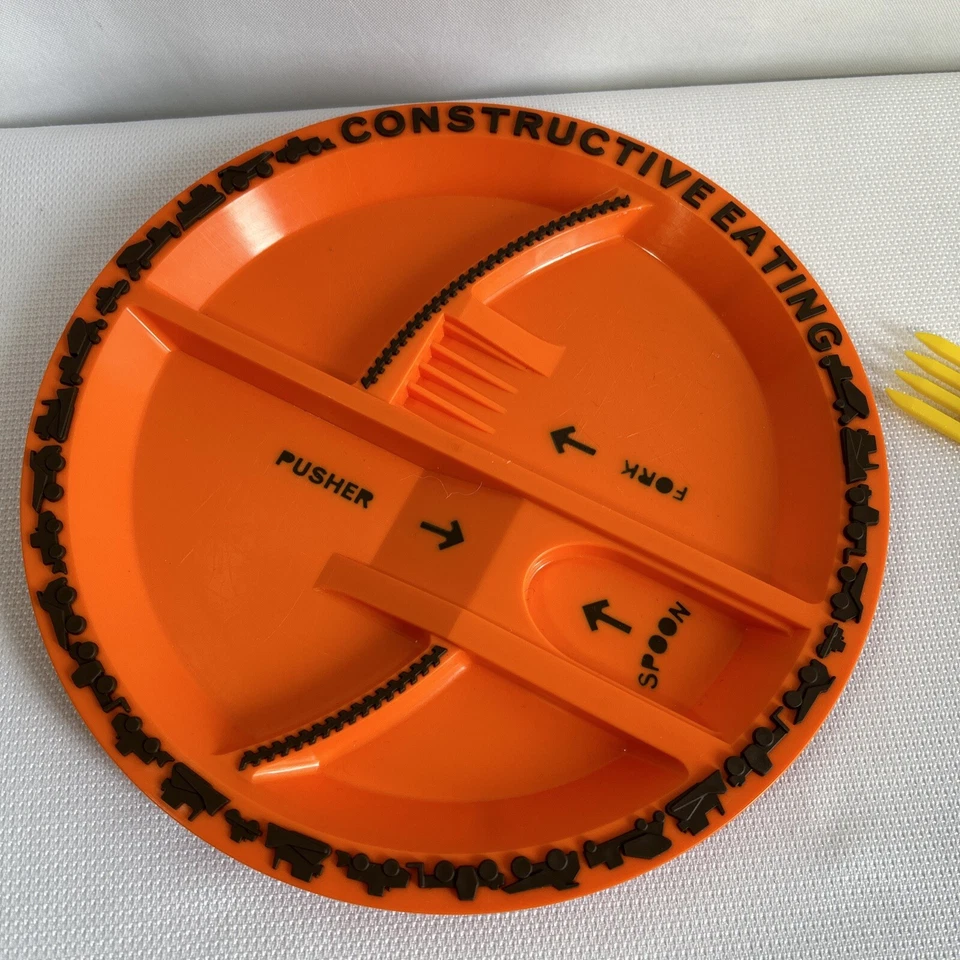 Comida constructiva - Juego de platos y utensilios temáticos de construcción Foto 3 de 4