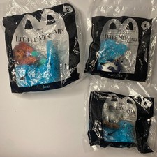 Little Mermaid 2023 McDonald's Happy Meal Toys Set of 3 Brand New SEALED