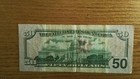 2013 PRINTING ERROR RED SMEAR BLEED ON FACE OF FEDERAL RESERVE  50 DOLLAR NOTE  — photo 4