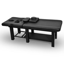 Heavy Duty Massage Bed Salon Table with Memory Foam for Physical Therapy, Black