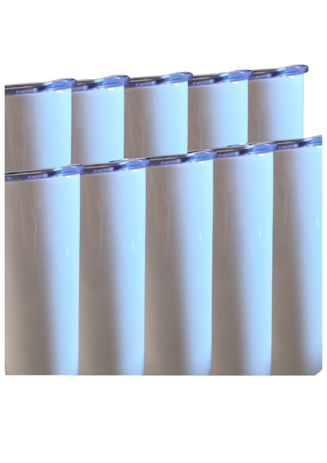 Gourdes tumblers isothermes sublimation bouteilles personnalisables inox blanche lot de 10